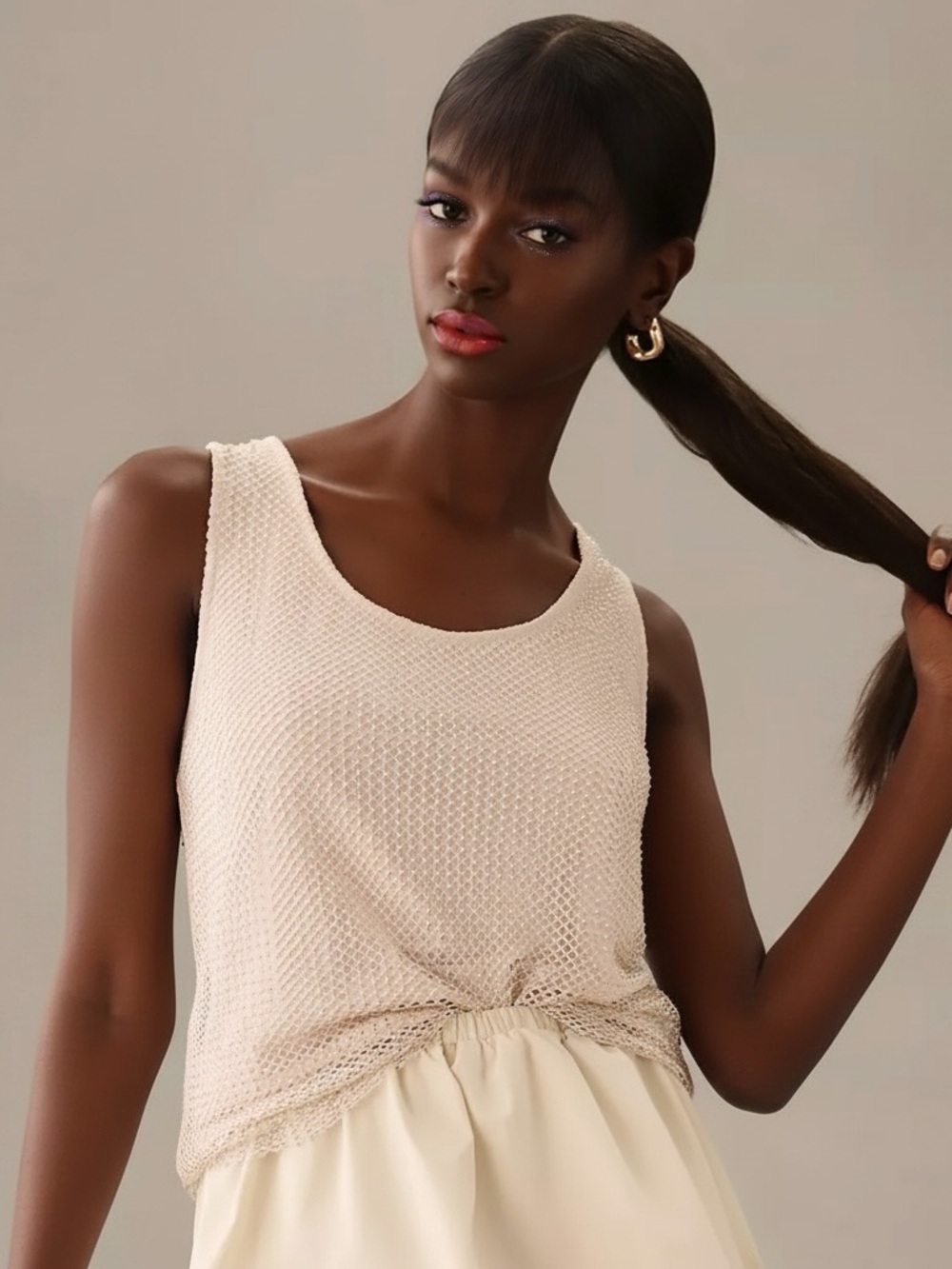 Anthropologie Sunday in Brooklyn Rhinestone Mesh Tank